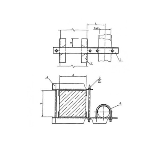 Крепления трубопроводов к железобетонным балкам в Гродно