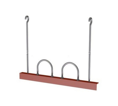 Подвески двух труб на опорном уголке в Гродно