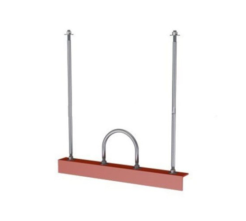 Подвески одной трубы на опорном уголке в Гродно