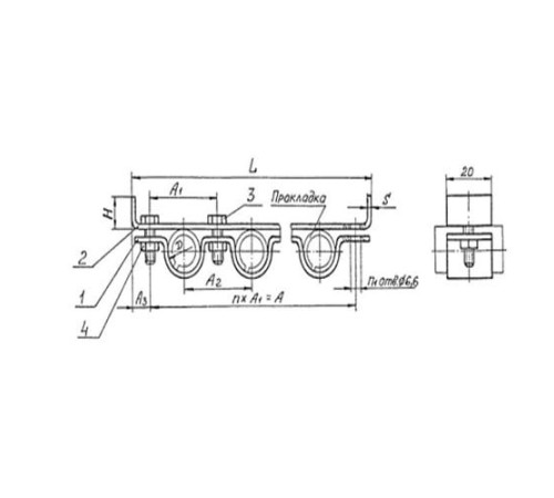 Подвески судовых трубопроводов Тип 7 в Гродно