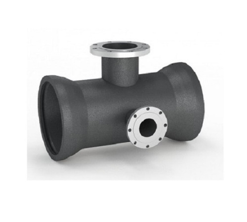 Тройники раструб-фланец с пожарной подставкой чугунные в Гродно