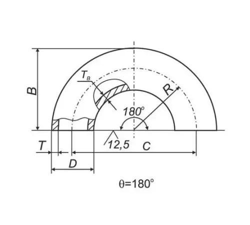 Отводы 180° ВУС в Гродно для трубопроводов
