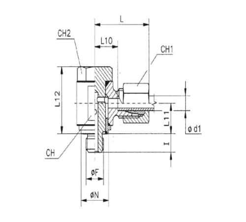 Угольники Banjo с уплотнительным кольцом TN111GG M в Гродно