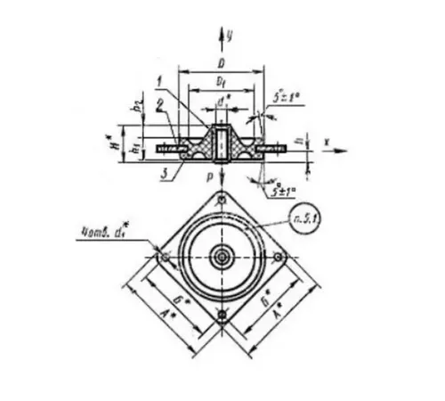 Амортизаторы приборные резинометаллические пластинчатые в Гродно