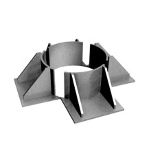 Неподвижная четырехупорная усиленная опора