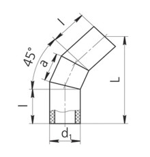 Оболочки на теплоизоляционные отводы 45 градусов