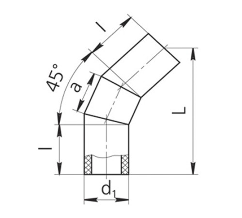 Оболочки на теплоизоляционные отводы 45° в Гродно