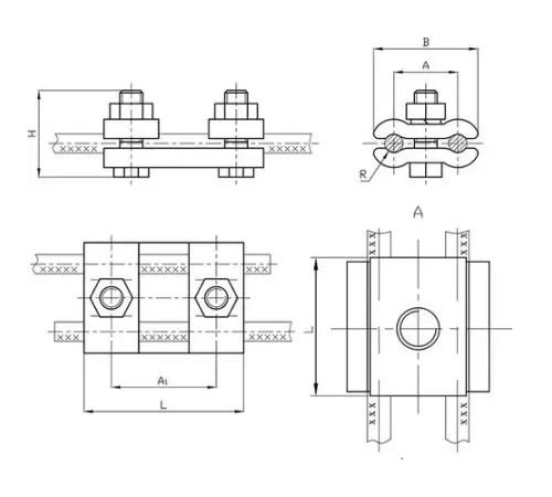 Плашечные зажимы типа ПС для ЛЭП в Гродно