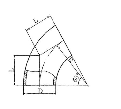 Теплоизоляционные отводы 60 градусов в Гродно