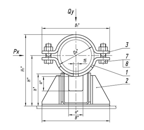 Опоры ТПР.08.38.00.000 в Гродно для трубопроводов