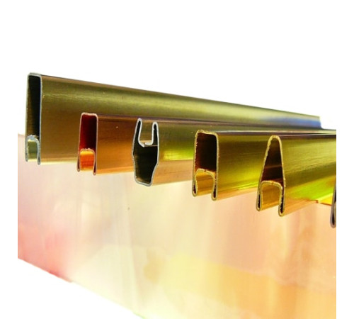 Декоративные латунные профили в Гродно для стекла