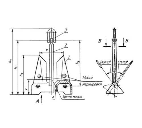 Якоря повышенной держащей силы в Гродно для судостроения