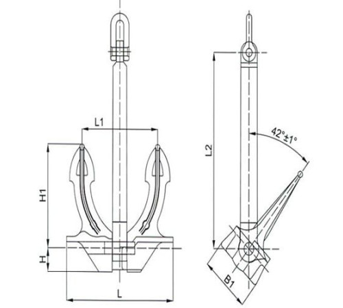 Японские бесштоковые якоря в Гродно для судостроения