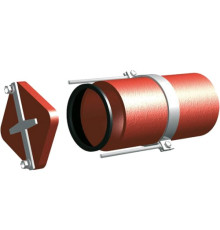 Безраструбная заглушка с прижимными скобами