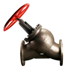 Запорный прямоточный вентиль-клапан